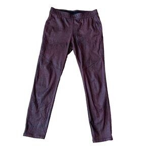 Free People Legging Pants Size 27 Red Brown Faux Suede Leather Pull On